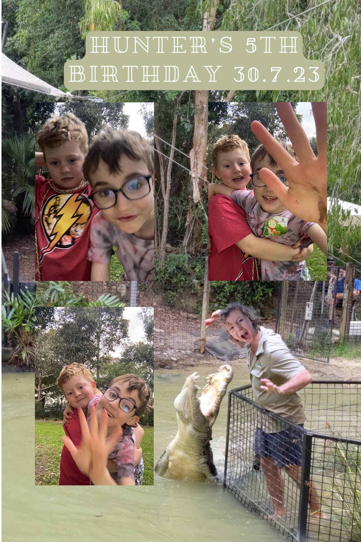 photobooth hunter crocodile theme birthday customized photobooth background