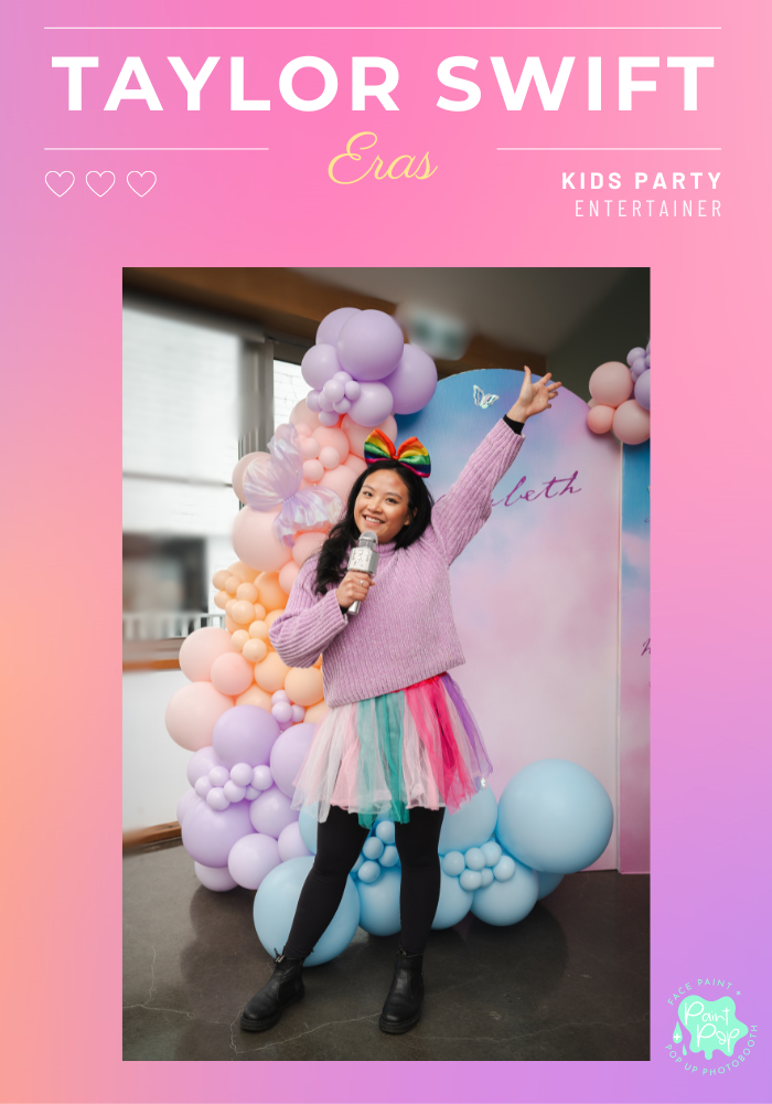 Taylor Swift Kids Party Entertainer for Paint and Pop in Melbourne Australia